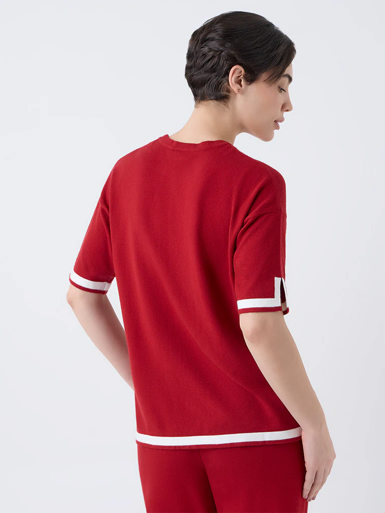 Wunderlove Red Solid Top - Image 4