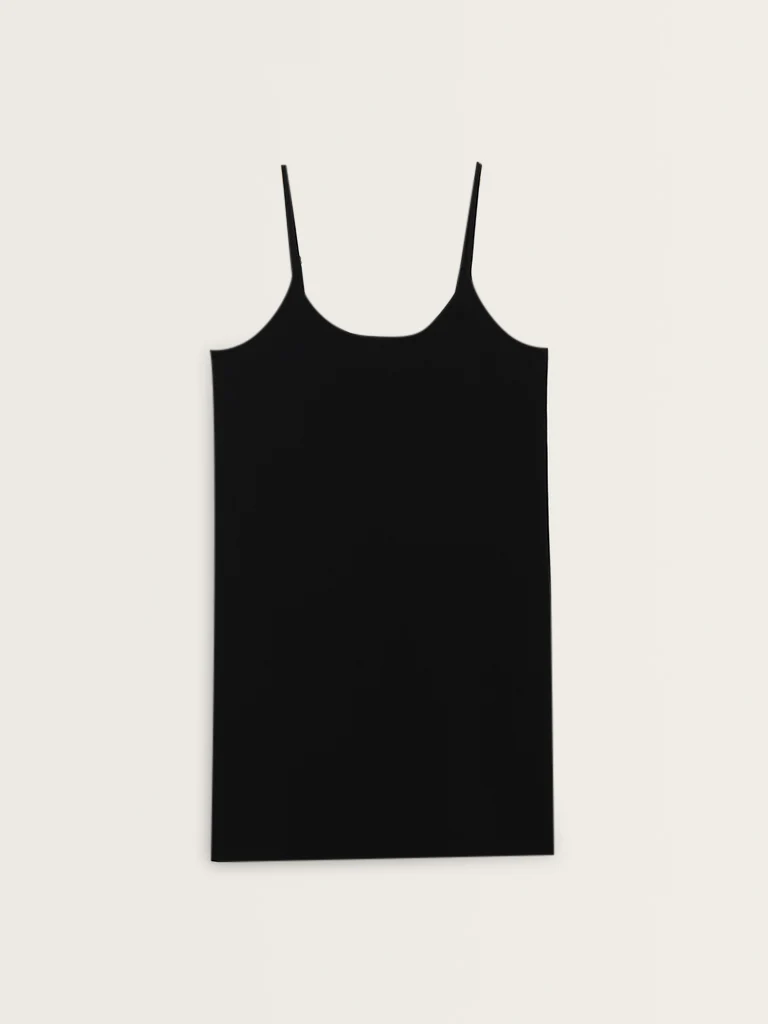 Wunderlove Solid Black Cotton-Blend Slip - Image 5