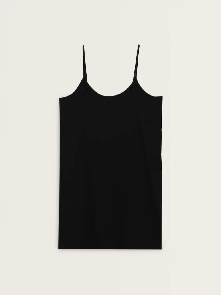 Wunderlove Solid Black Cotton-Blend Slip - Image 6