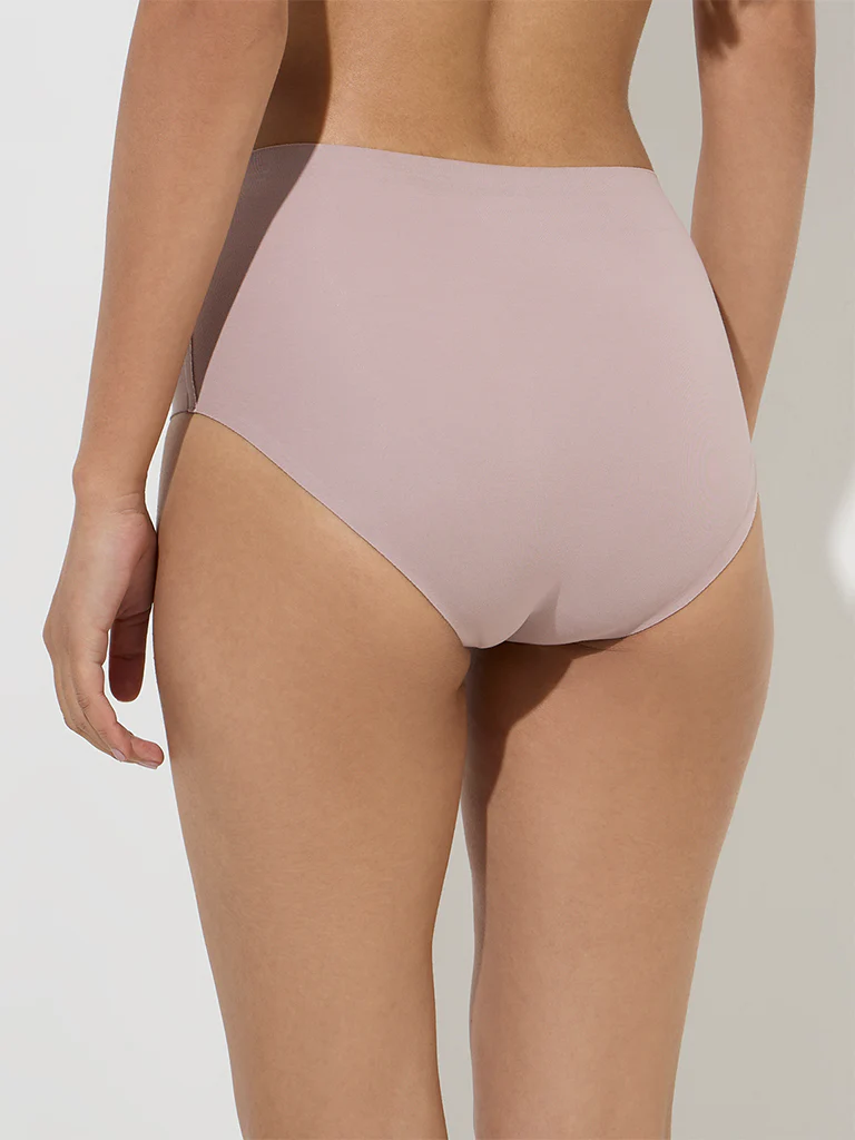 Wunderlove Solid Taupe Invisible Full Briefs - Image 4