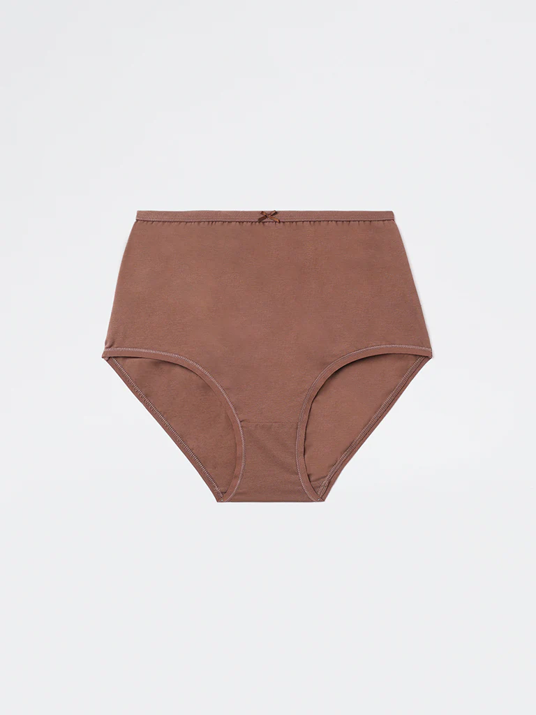 Wunderlove Taupe Cotton-Blend Full Briefs - Pack of 3 - Image 6