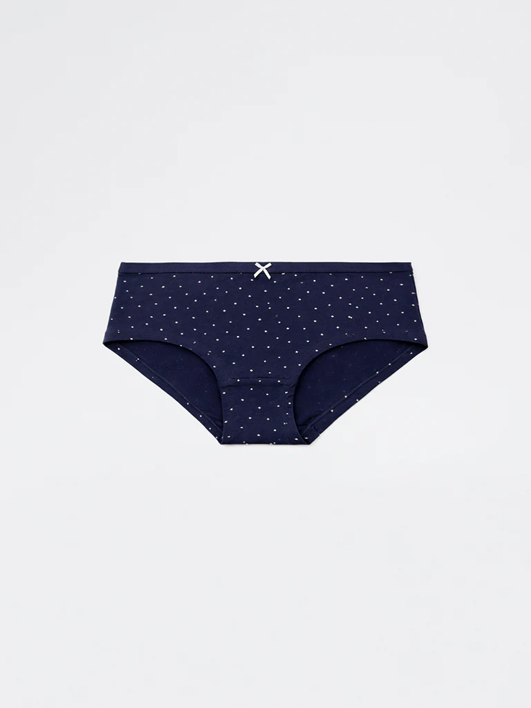 Wunderlove White Printed Low-Rise Cotton-Blend Briefs - Pack of 3 - Image 6