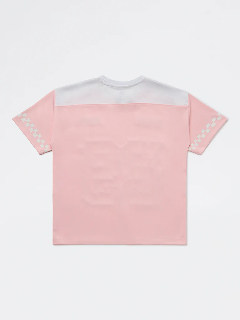 Y&F Girls Boys Pink Printed T-Shirt - Image 2