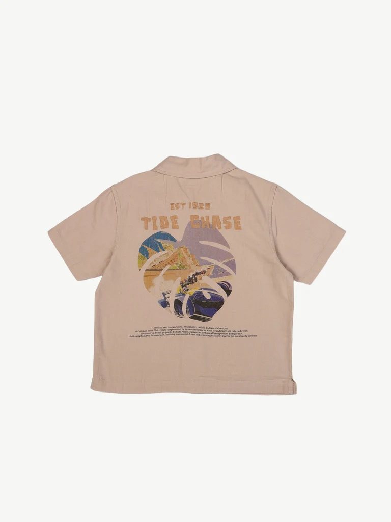 Y&F Kids Boys Beige Embroidered Cotton Shirt - Image 4