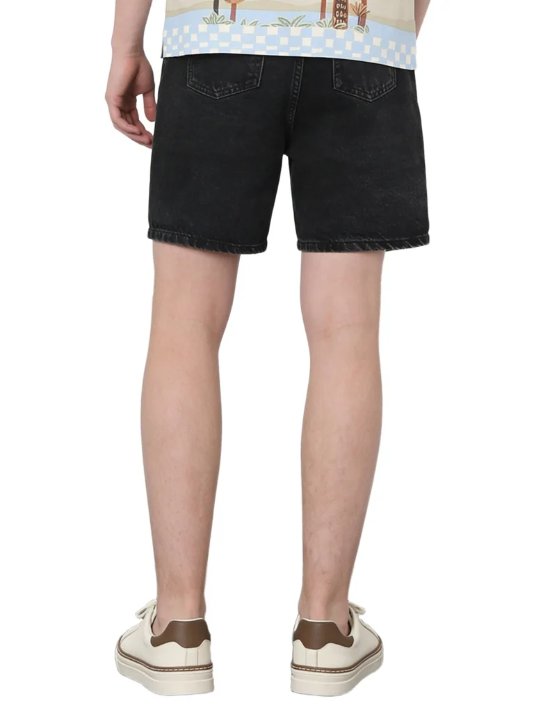 Y&F Kids Boys Black Mid-Rise Denim Cargo Shorts - Image 3