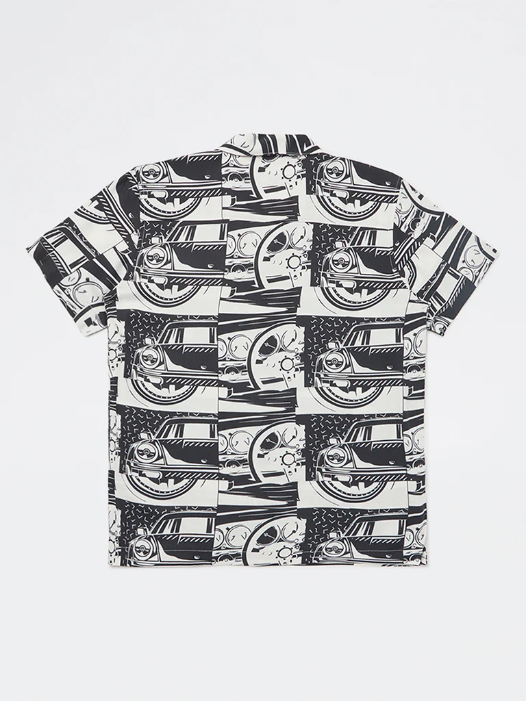 Y&F Kids Boys Black Printed Shirt - Image 2