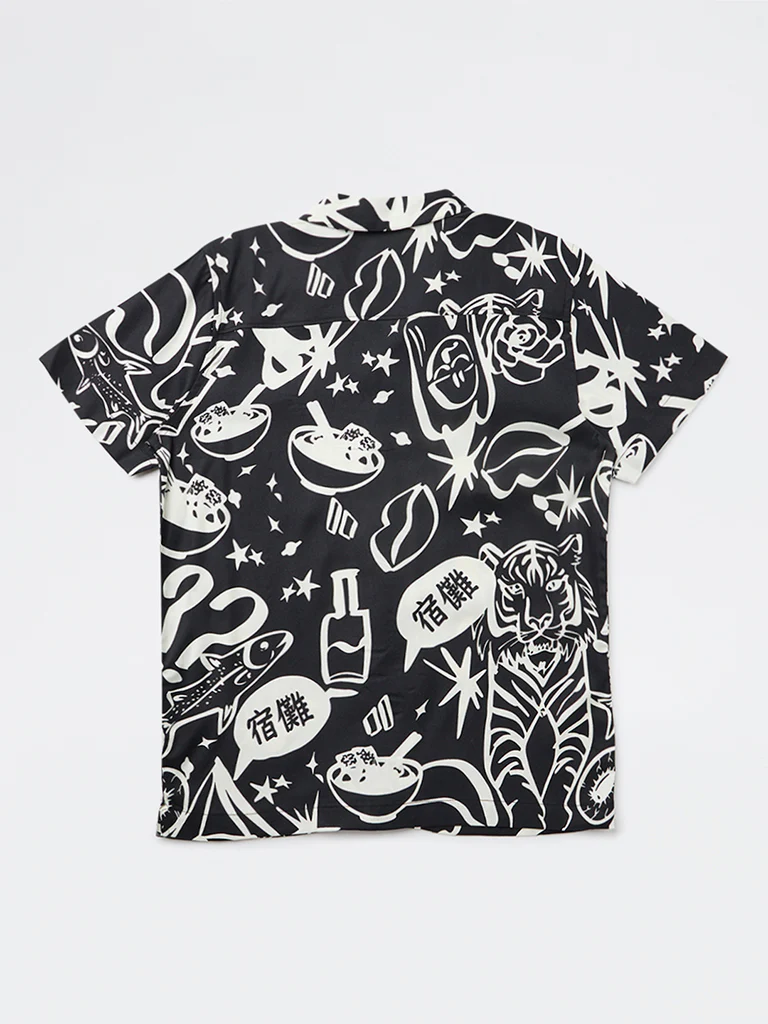 Y&F Kids Boys Black Printed Shirt - Image 2