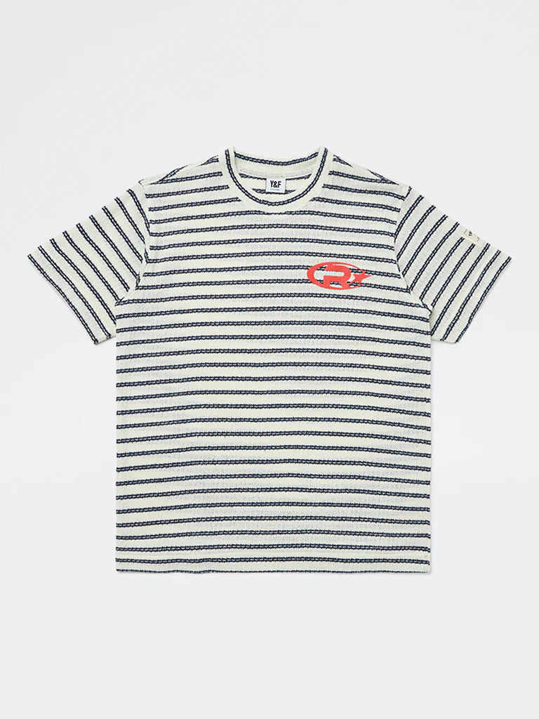 Y&F Kids Boys Black Striped T-Shirt