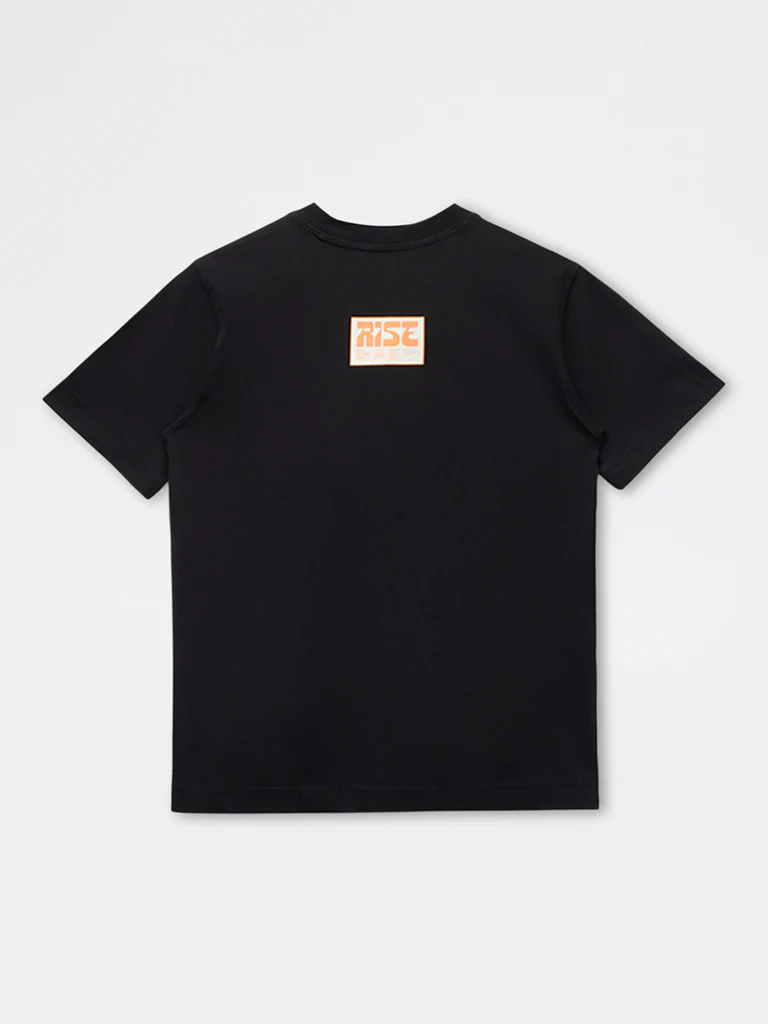 Y&F Kids Boys Black Text Printed Cotton T-Shirt - Image 2