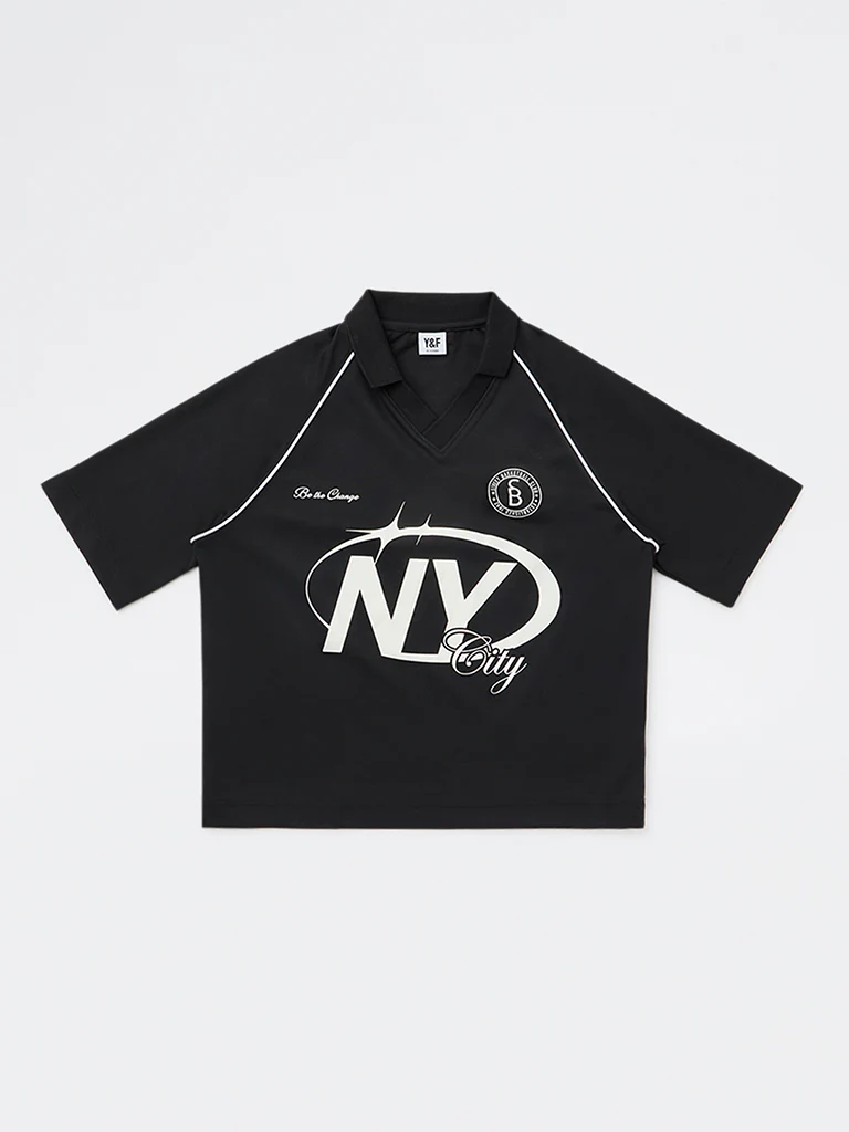 Y&F Kids Boys Black Text-Printed T-Shirt - Image 3