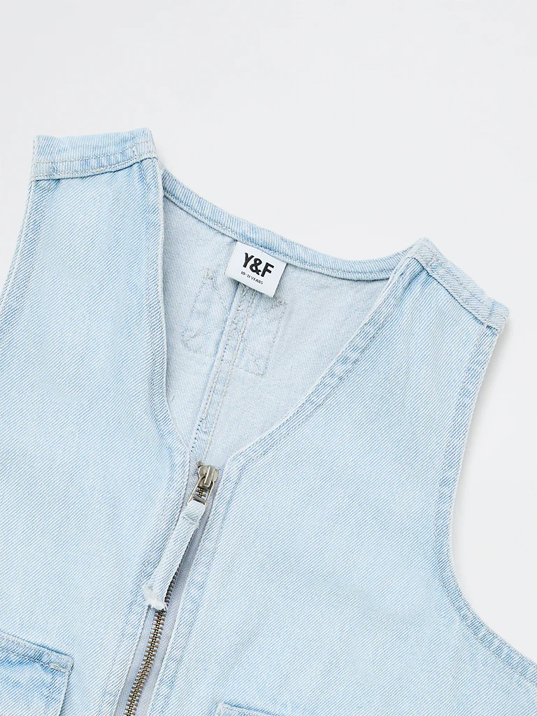 Y&F Kids Boys Blue Denim Jacket - Image 5