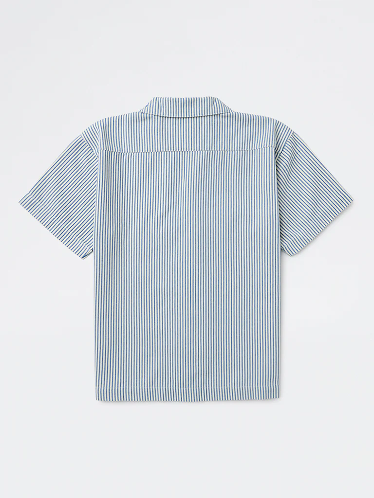 Y&F Kids Boys Blue Striped Shirt - Image 2