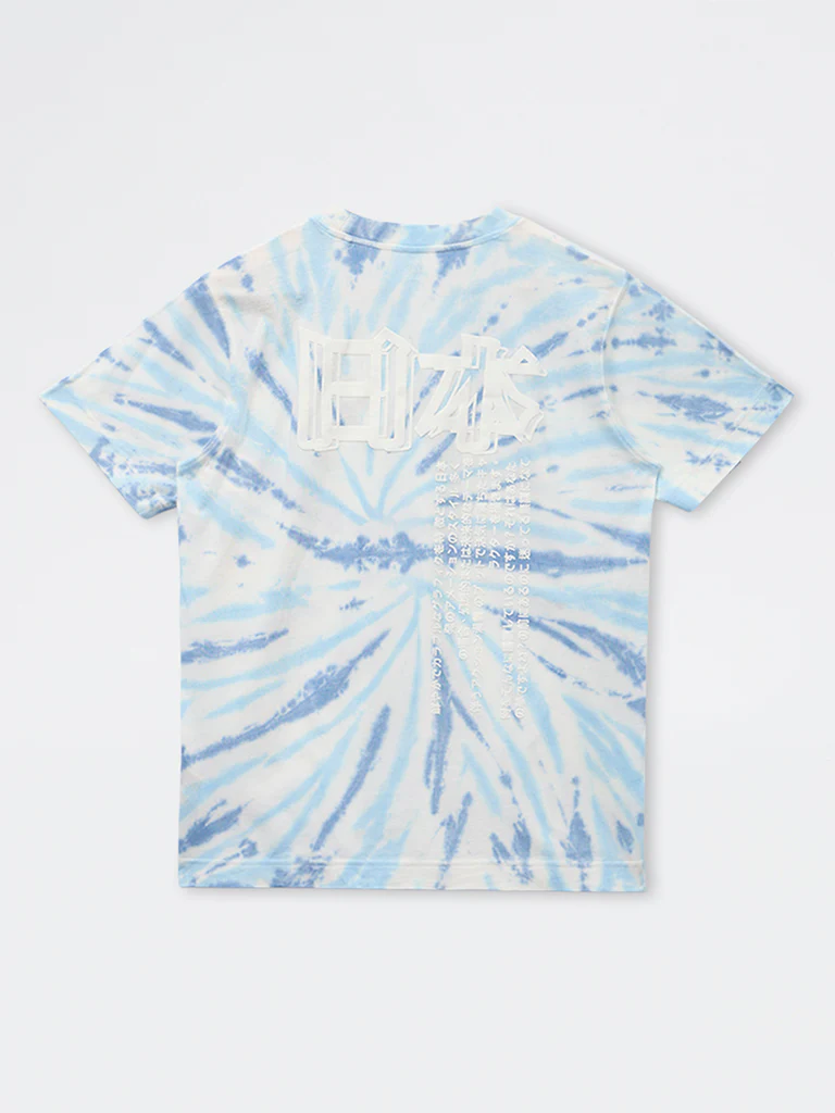 Y&F Kids Boys Blue Tie-Dye Cotton T-Shirt - Image 4