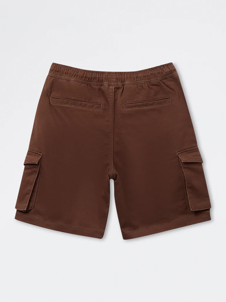 Y&F Kids Boys Brown Mid-Rise Cotton-Blend Shorts - Image 4