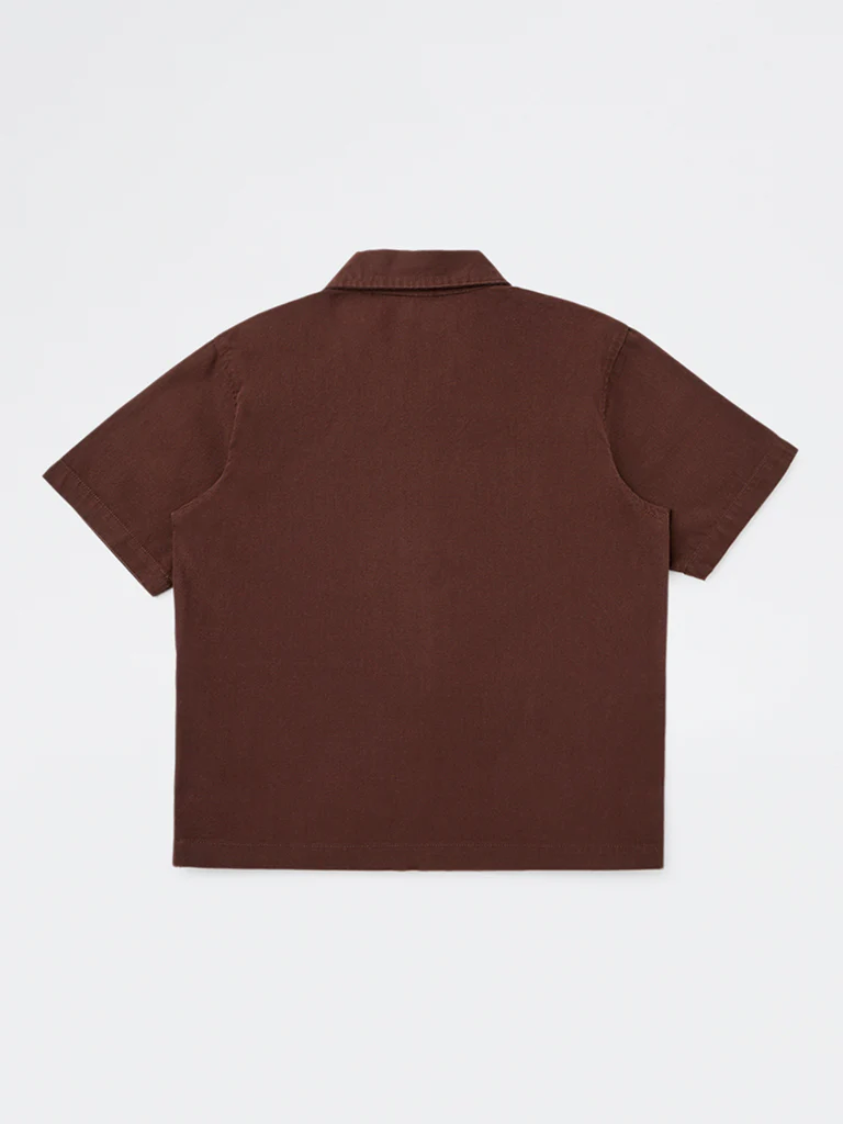 Y&F Kids Boys Brown Numerical Embroidered Cotton Shirt - Image 2