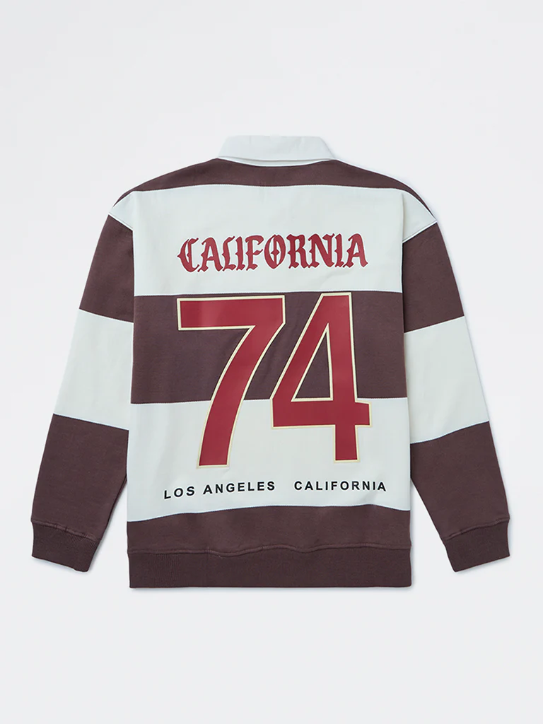 Y&F Kids Boys Brown Striped Cotton Sweatshirt - Image 2