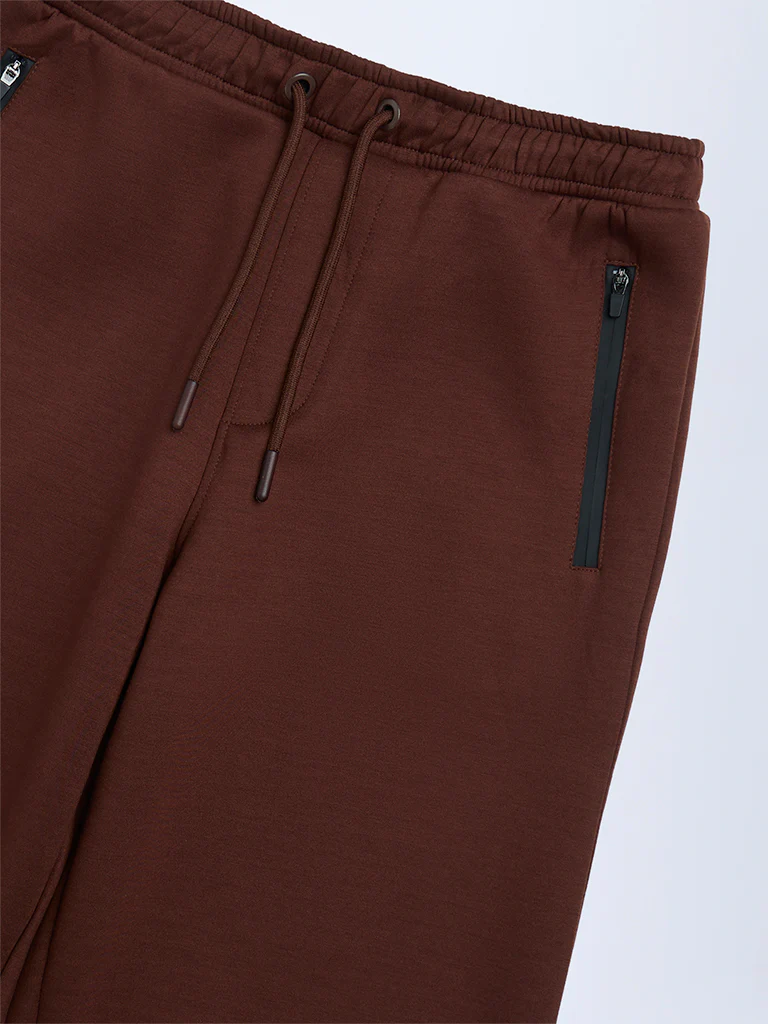 Y&F Kids Boys Dark Brown Printed Mid-Rise Pants - Image 3