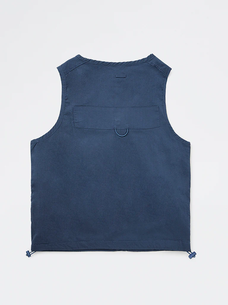Y&F Kids Boys Navy Cotton-Blend Jacket - Image 4