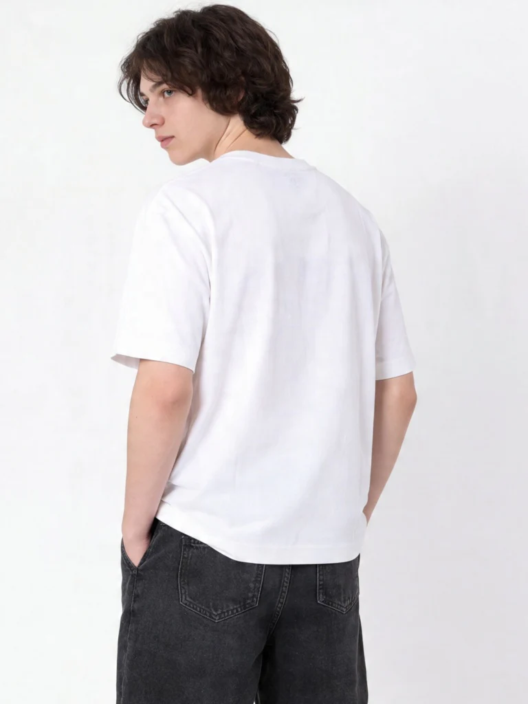 Y&F Kids Boys Off-White Boston Graphic Print Cotton T-Shirt - Image 2