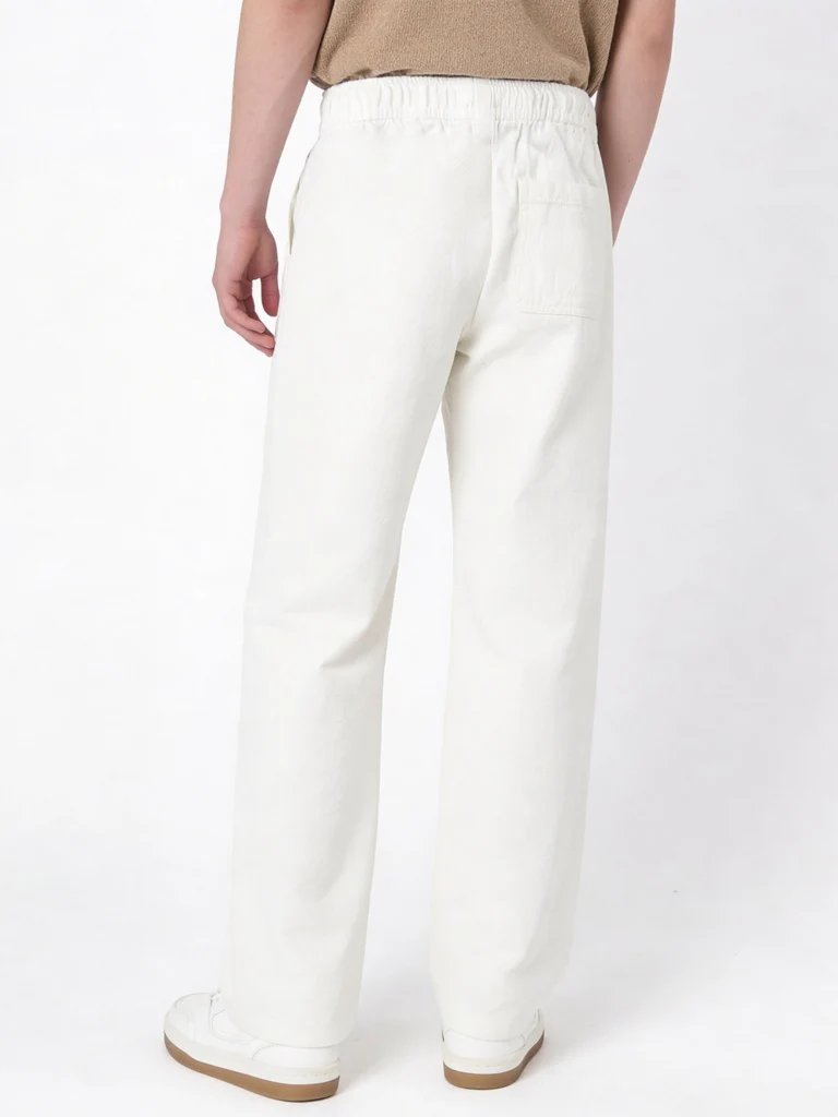 Y&F Kids Boys Off-White Mid-Rise Cotton Pants - Image 2