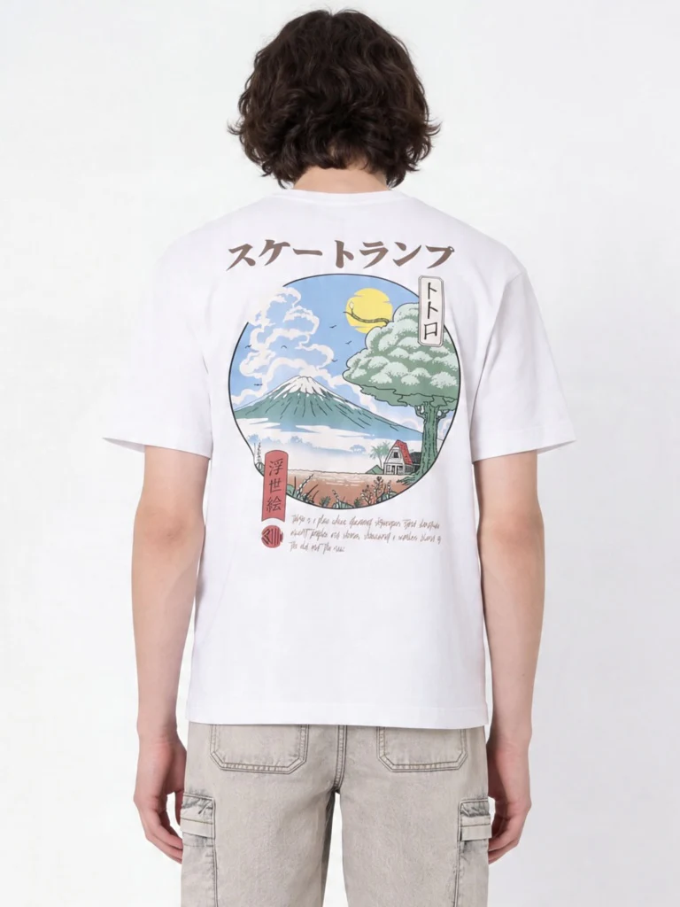 Y&F Kids Boys Off-White Scenic-Inspired Cotton T-Shirt - Image 2