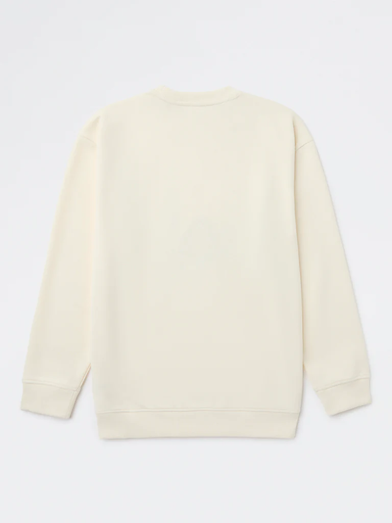Y&F Kids Boys Off-White Text Printed Cotton-Blend Sweatshirt - Image 3