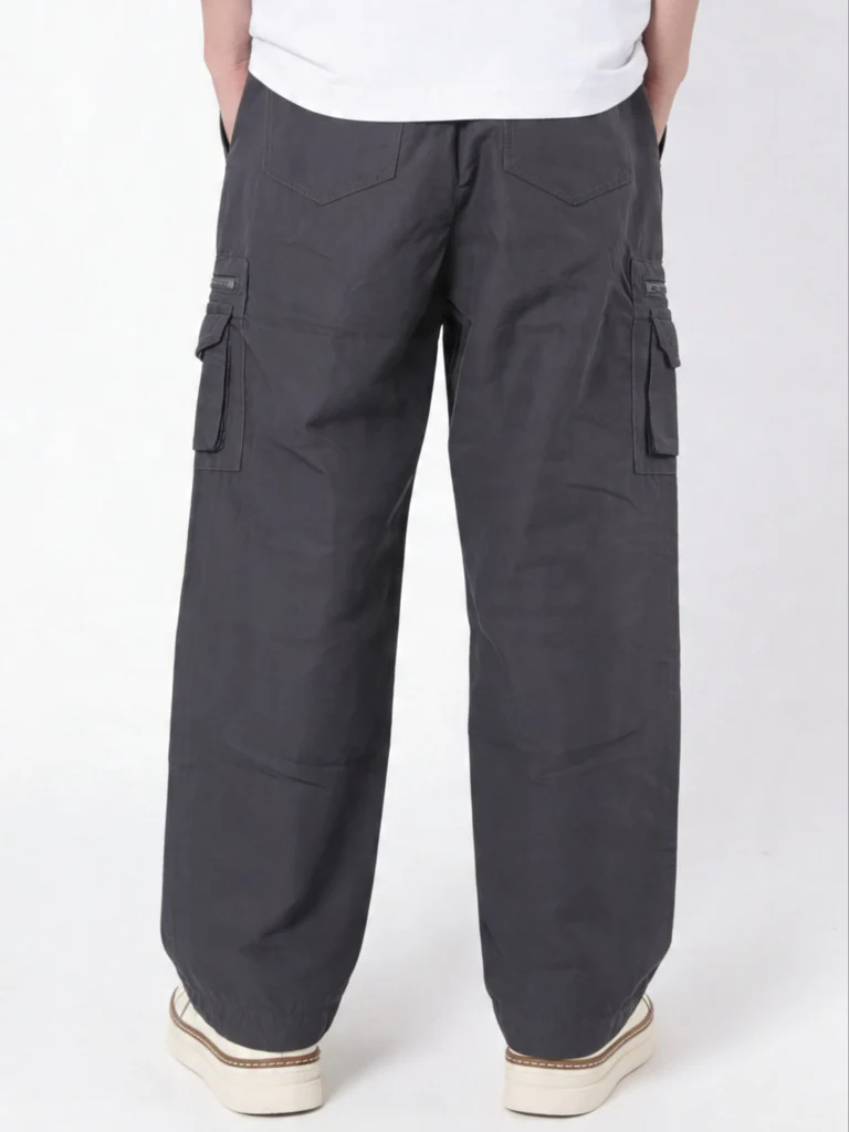 Y&F Kids Boys Olive Mid-Rise Cotton-Blend Cargo Pants - Image 3