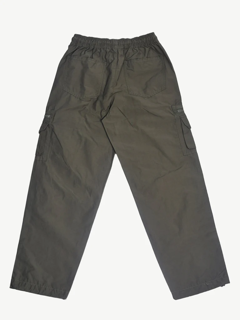 Y&F Kids Boys Olive Mid-Rise Cotton-Blend Cargo Pants - Image 5