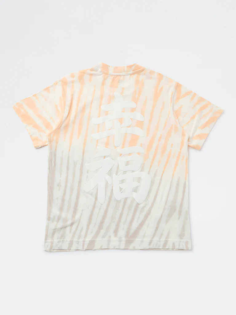 Y&F Kids Boys Orange Tie-Dye Pattern Cotton T-Shirt - Image 2