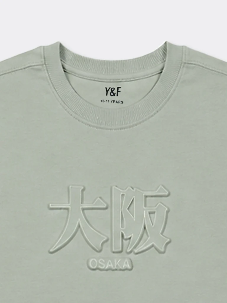 Y&F Kids Boys Sage Printed Cotton T-Shirt - Image 5