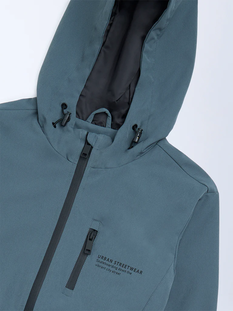 Y&F Kids Boys Teal Bomber Jacket - Image 3