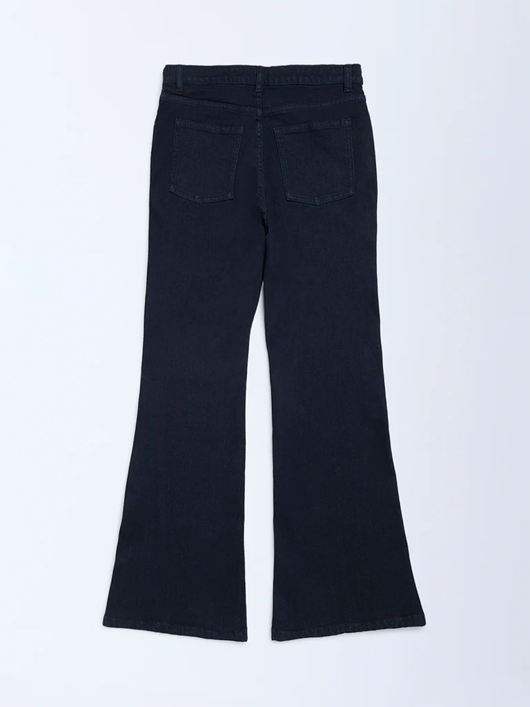 Y&F Kids Girls Black High-Rise Bootcut Jeans - Image 2
