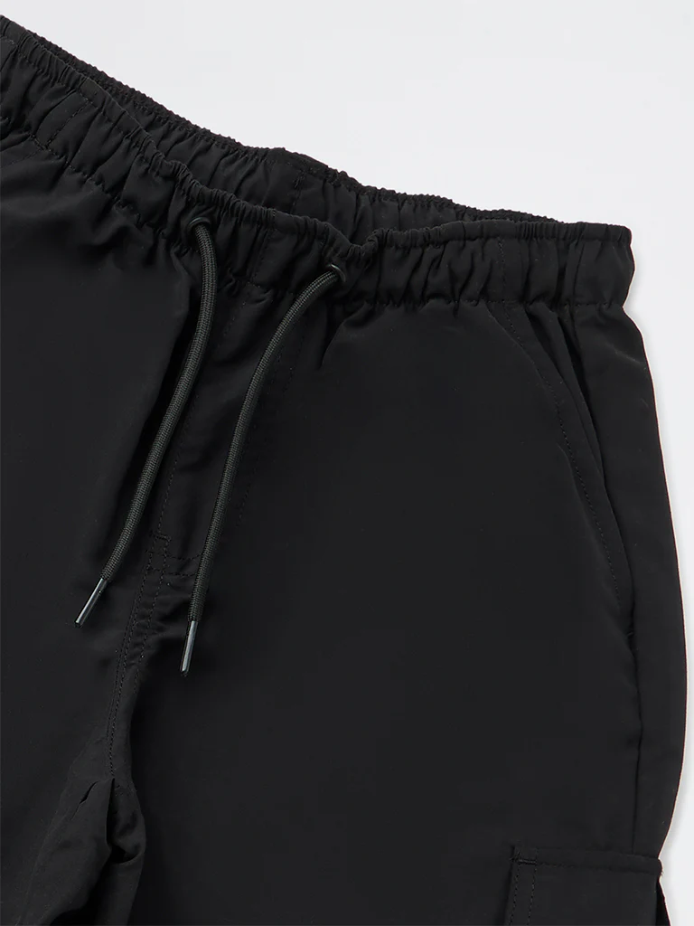 Y&F Kids Girls Black High-Rise Cargo Pants - Image 5
