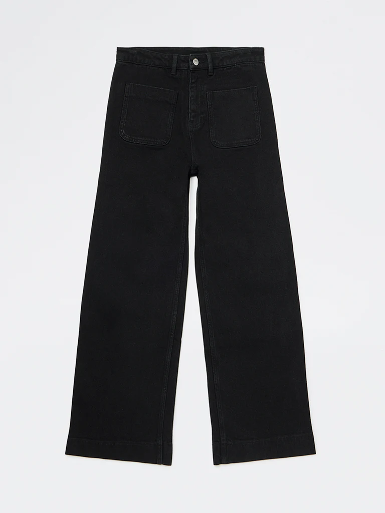 Y&F Kids Girls Black Mid-Rise Relaxed-Fit Jeans - Image 3