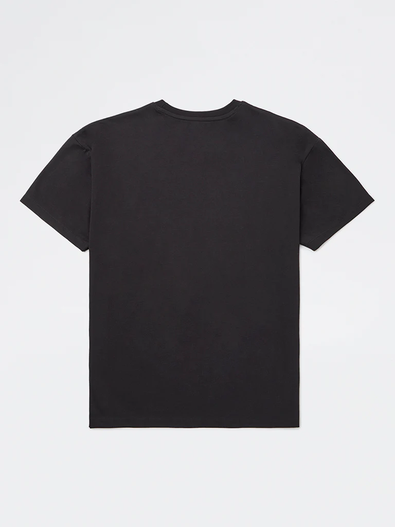 Y&F Kids Girls Black Printed Cotton T-Shirt - Image 4