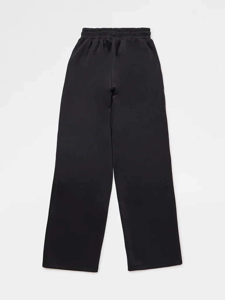 Y&F Kids Girls Black Solid High-Rise Track Pants - Image 2