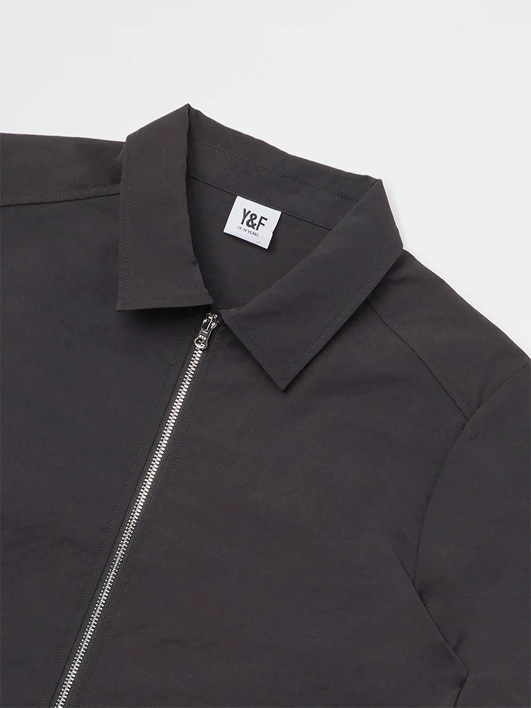 Y&F Kids Girls Black Solid Shirt - Image 3