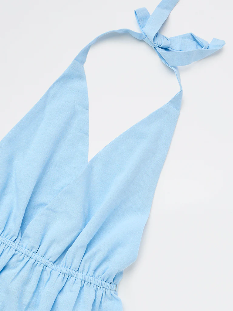 Y&F Kids Girls Blue Halter-Neck Top - Image 5