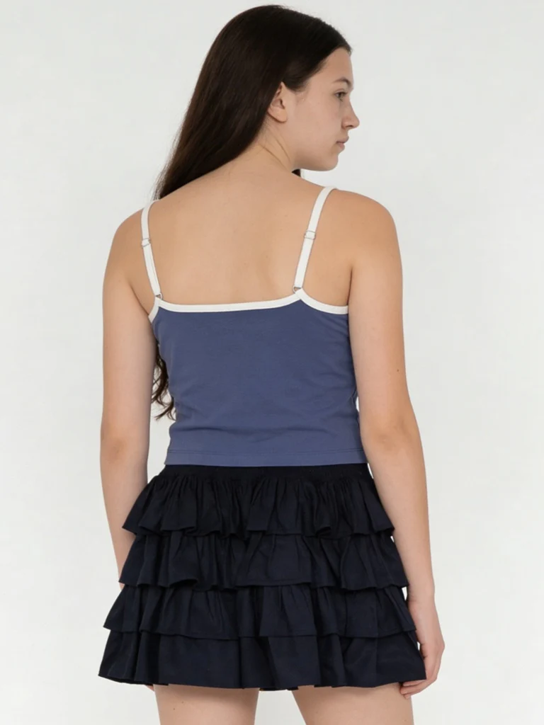 Y&F Kids Girls Blue Numerical Printed Cotton-Blend Top - Image 2