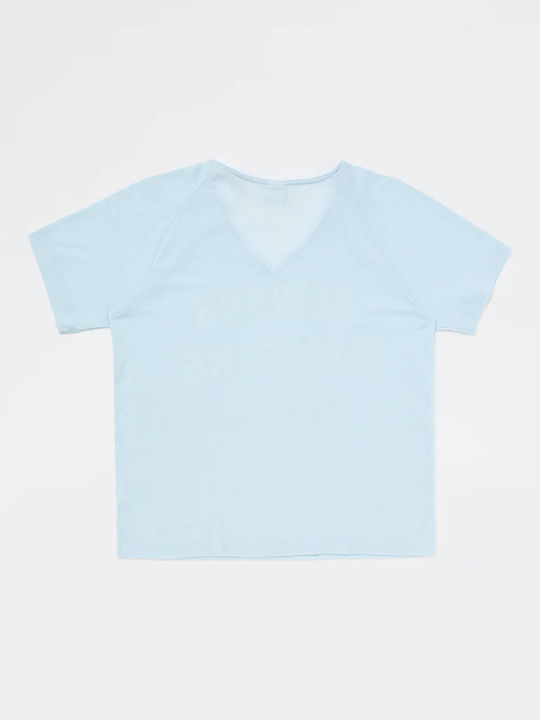 Y&F Kids Girls Blue Text-Printed T-Shirt - Image 5