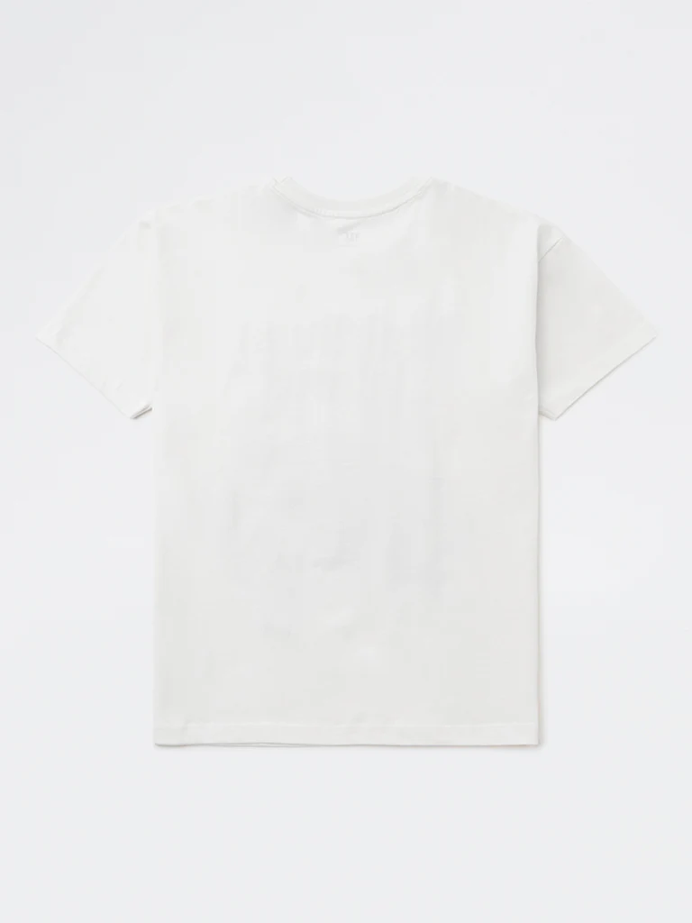 Y&F Kids Girls White Graphic Printed Cotton T-Shirt - Image 2