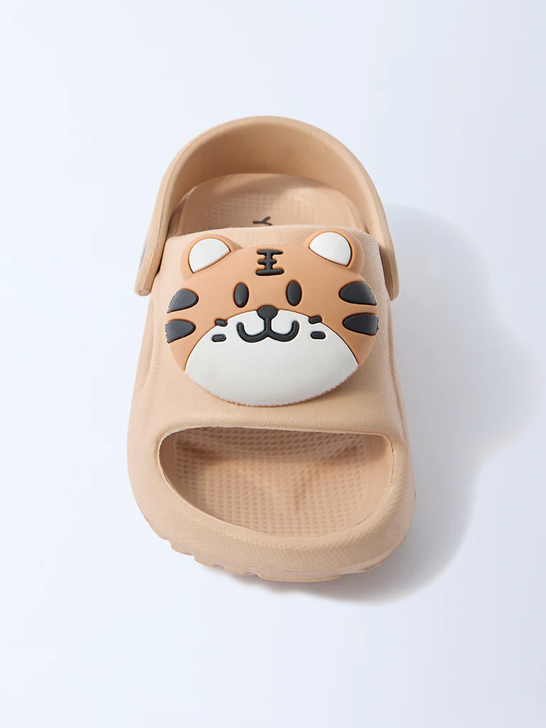 Yellow Beige Tiger-Themed Clogs - Image 3