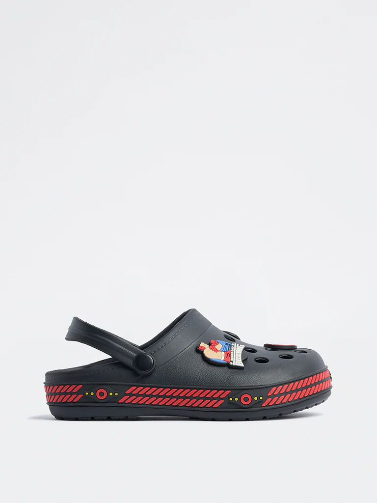 Yellow Black Boxing-Themed Clogs