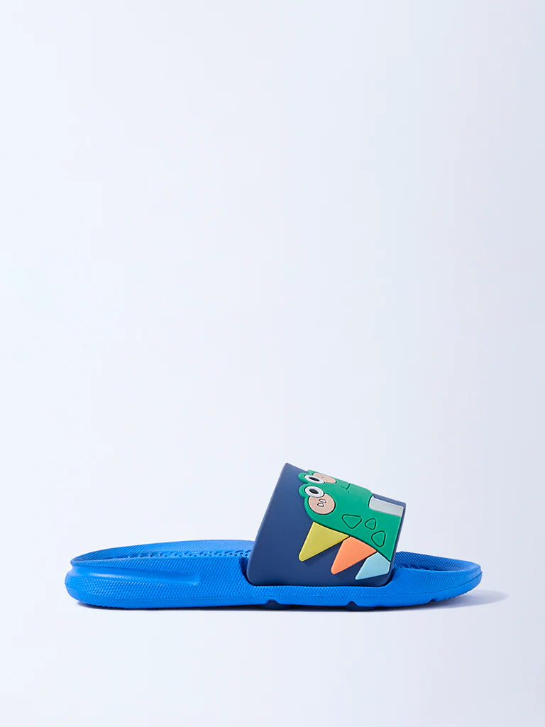 Yellow Blue Dinosaur Design Slides