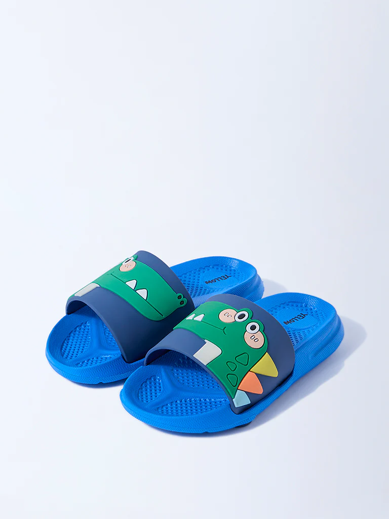 Yellow Blue Dinosaur Design Slides - Image 2