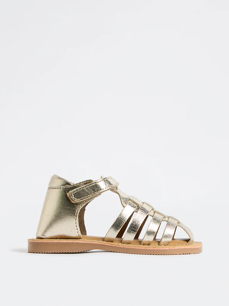 Yellow Gold Fisherman Sandals