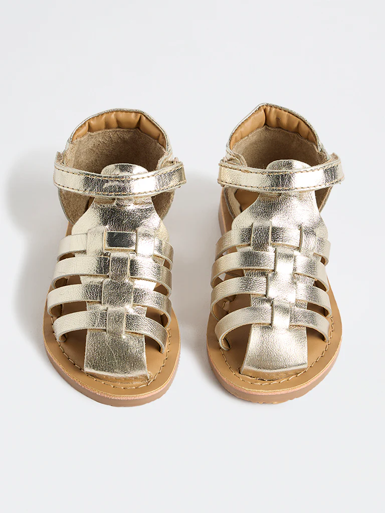 Yellow Gold Fisherman Sandals - Image 2