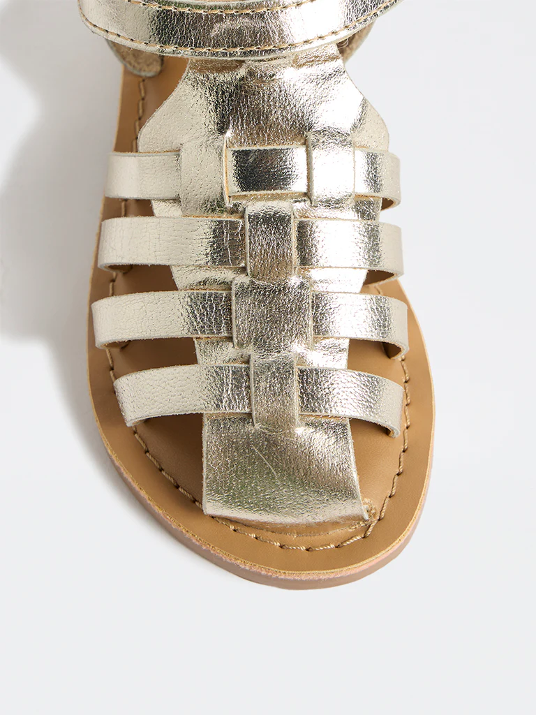 Yellow Gold Fisherman Sandals - Image 3