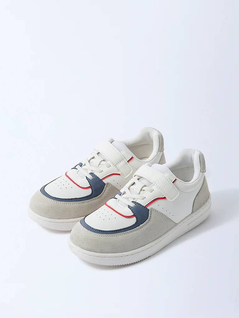 Yellow Grey Perforated Sneakers - Image 2