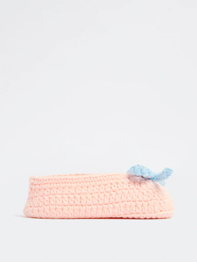Yellow Light Pink Crochet Knitted Booties